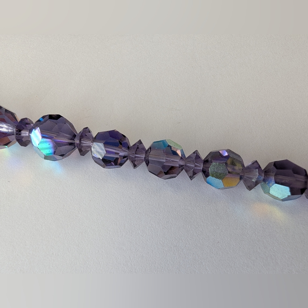 EVC PURPLE AB CRYSTAL NECKLACE - Picture 10 of 10